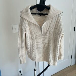 Reiss cable knit half zip